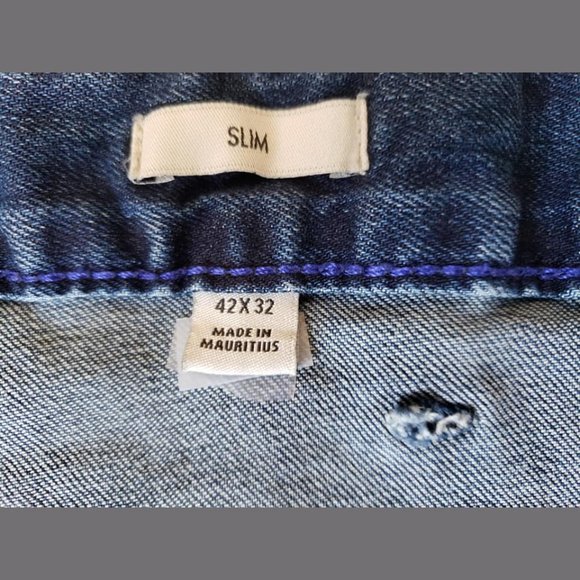 Calvin Klein 5 Pocket Slim Fit Distressed Jeans - Picture 6 of 13